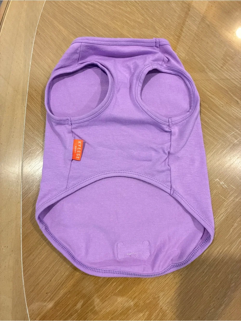 NWOT Cotton Dog Tee/Tank Shirt with Reflective Patch, Purple. Large
